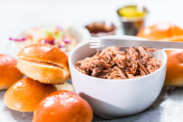 BBQ pulled pork sandwich