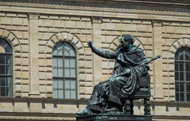 Fototapeta premium Max I Joseph Monument on Max-Joseph-Platz in Munich, Germany. The monument was erected in 1835.
