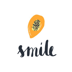 Smile papaya vector