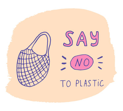 Say no to plastic bags bring your own textile bag