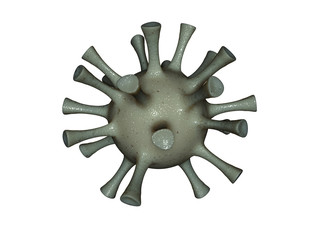 Virus cells isolated on white background