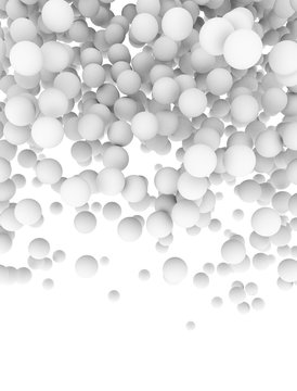 Abstract white spheres isolated on white background © Jezper