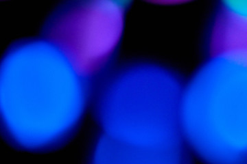 defocused and blurred colour leds
