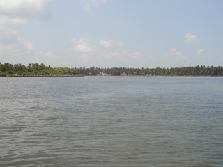 Backwaters Bay in Kerala Kochi