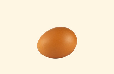 One egg isolated pink background