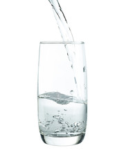 Glass of clean water isolated on white background