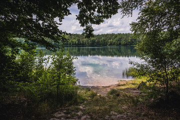So called Clean Lake or Bright Lake in Ilawa lakeland region, Poland
