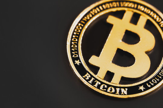 bitcoin sv coin on the black background