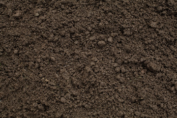 brown background of soil for gardening