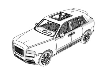 off-road  suv car vector