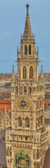 Obraz premium Das Neue Rathaus am Marienplatz in München