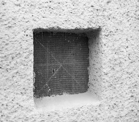 Protective metal gratings or grille on the basement window