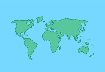 World map doodle