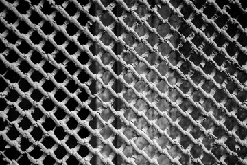 Protective metal gratings or grille on the basement window