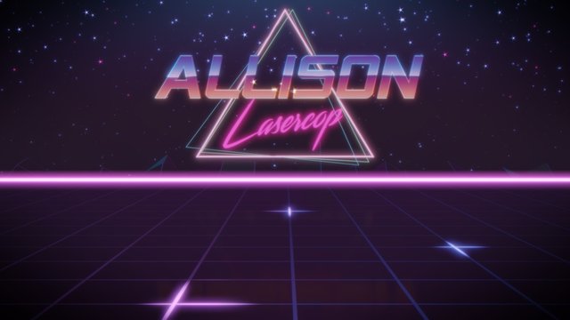 first name Allison in synthwave style
