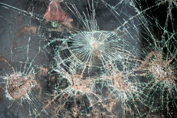 Abstract image of broken glass texture, background