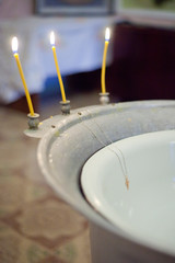 candles in church