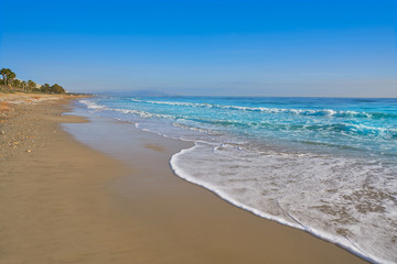 Fototapeta na wymiar Oropesa de Mar beach in Castellon Spain
