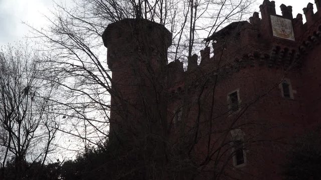 Medieval castle views inside building