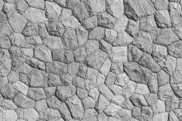 Rock pattern gray color and Mos plant of modern style design decorative uneven cracked real stone wall surface with cement japan style.