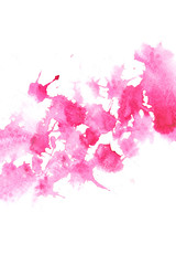 Abstract watercolor art hand painting texture isolated.