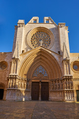 Fototapeta na wymiar Tarragona Cathedral basilica in Catalonia