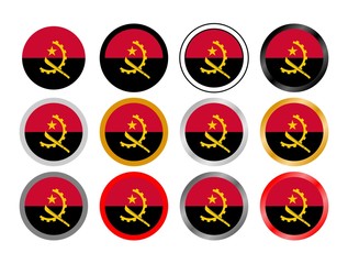 Angola state flag in globes