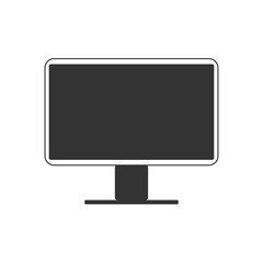 Monitor icon. Monitor button on a white background
