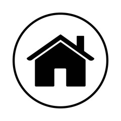House Icon. Home symbol isolated on white background. Vector home illustration. Flat style home icons, black and white