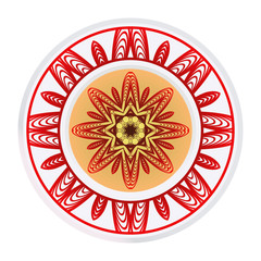 Beautiful Mandala. Floral Round Ornament. Vector Illustration. For Modern Interiors Design, Wallpaper, Textile Industry