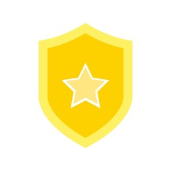 shield icon vector. protection and security icon, with a star in the center.