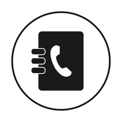 Call icon. Phone icon vector. telephone icon. Black and white sign. Phonebook.