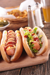 hot dog with mayo and ketchup