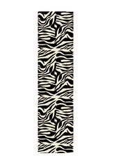 Seamless zebra vector pattern. Abstract animal stripes print.