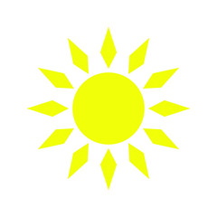 Sun icon vector isolated