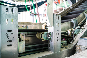 Escalaror construction building site in metro train station