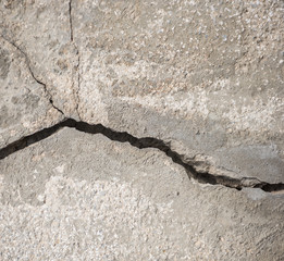Crack in the concrete wall