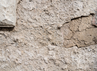 Cracks in the concrete wall