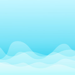 Blue  line water wave concept abstract vector background