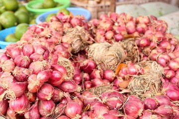 Shallots at the market