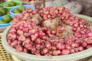Shallots at the market