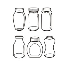 set of jars  for cake design template