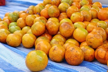 Orange fruit at street food