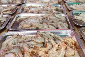 fresh shrimp at street food