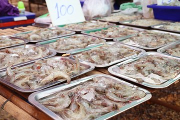 fresh shrimp at street food