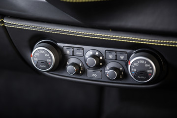 Fototapeta premium Temperature control panel in car interior
