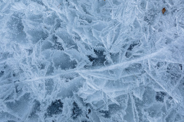 Abstract close-up of broken ice surface