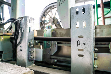 Escalaror construction building site in metro train station