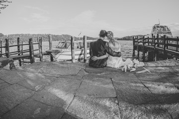 Obraz premium sposi lago