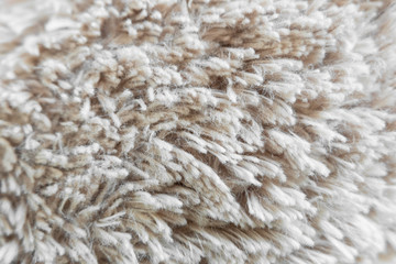 soft white fur fabric background.
